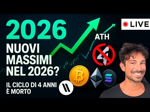 BITCOIN CRYPTO: CI SARANNO NUOVI MASSIMI NEL 2026, IL CICLO DI 4 ANNI NON ESISTE PIÙ