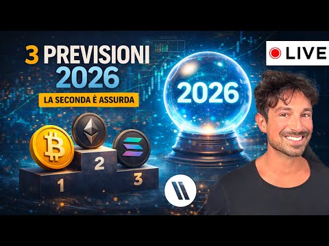 BITCOIN, CRYPTO: 3 PREVISIONI PER IL 2026 (LA SECONDA È ASSURDA)