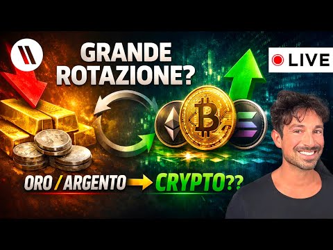 BITCOIN, CRYPTO: POTREBBE INIZIARE LA GRANDE ROTAZIONE DA ORO E ARGENTO?
