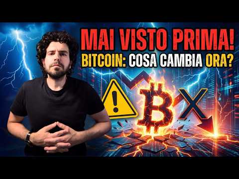 Bitcoin: Non Avevo Mai Visto una Cosa del Genere ⚠️ Cosa Cambia Ora?