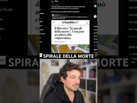 🫣IL BITCOIN E LA SPIRALE DELLA MORTE #trading #crypto #bitcoin