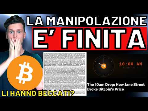 🚨 BITCOIN: LI HANNO SCOPERTI, MANIPOLAZIONE FINITA? 🚨 MORNING w/CRYPTO: BITCOIN / ALTCOIN