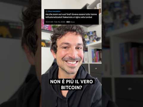 🚨BITCOIN È DIVENTATO ISTITUZIONALIZZATO? #trading #crypto #bitcoin