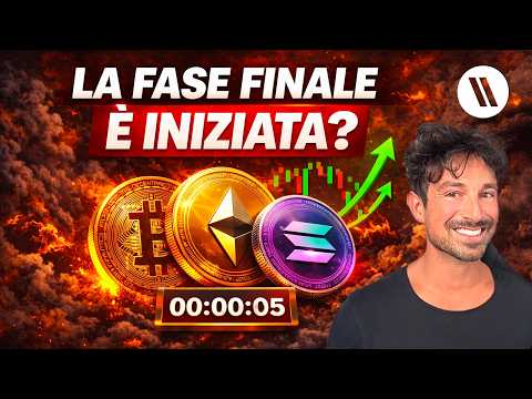 BITCOIN, CRYPTO: CI SIAMO, LA FASE FINALE DEL CICLO È INIZIATA? (PREPARATI…)