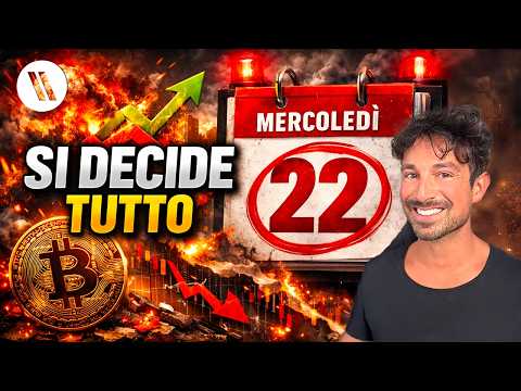 BITCOIN, CRYPTO: MERCOLEDÌ SI DECIDE TUTTO (BOOM O CROLLO)