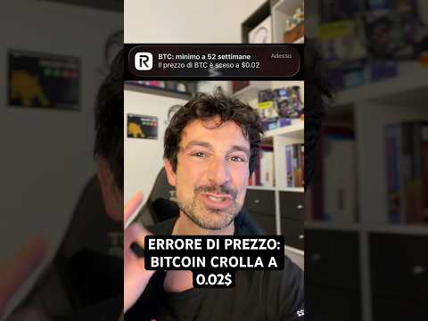 😱BITCOIN CROLLA A 0.02$ PER UN ERRORE DI PREZZO SU REVOLUT #crypto #bitcoin #trading