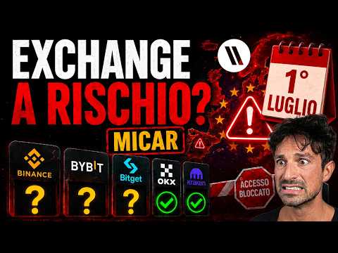 BITCOIN, CRYPTO: DAL 1° LUGLIO MOLTI EXCHANGE RISCHIANO DI CHIUDERE IN EUROPA (MICAR)