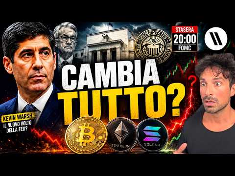 BITCOIN, CRYPTO: FED E FOMC IN DIRETTA (KEVIN WARSH)  IL MERCATO ASPETTA SOLO QUESTO SEGNALE!