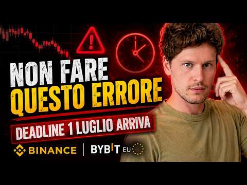 🚨 URGENTE: NON FARE QUESTO ERRORE!! 🚨 TI COSTA CARO: BITCOIN / ALTCOINS [time sensitive]