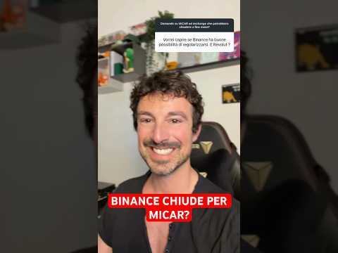 🚨BINANCE RISCHIA DI CHIUDERE PER LA MICAR IN EUROPA? #trading #crypto #bitcoin