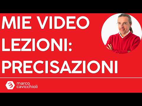Precisazioni sulle mie video-lezioni