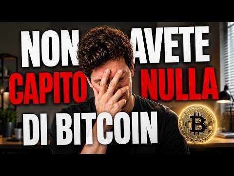 NON AVETE CAPITO UN C***O DI BITCOIN