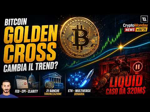 BITCOIN: il GOLDEN CROSS inverte il TREND 🔥 CryptoMonday NEWS w36/’26
