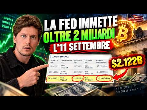 🤯 LA FED IMMETTE 2 MILIARDI DI DOLLARI L’11 SETTEMBRE 🤯 BITCOIN / ALTCOINS [time sensitive]